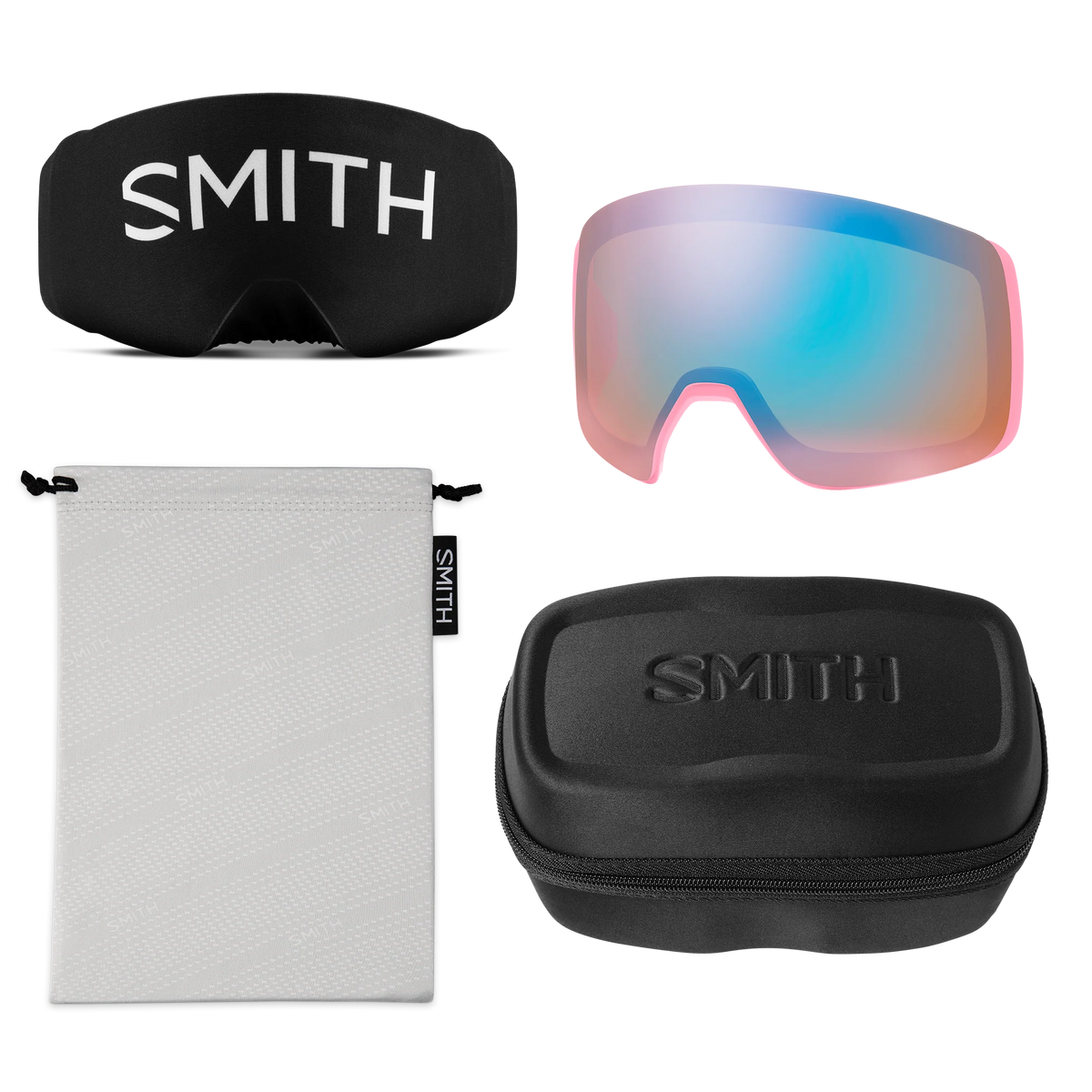 SMITH 4D Mag Pink Frost Flex Glitch Chromapop Sun Black/ Storm Blue Sensor Mirror