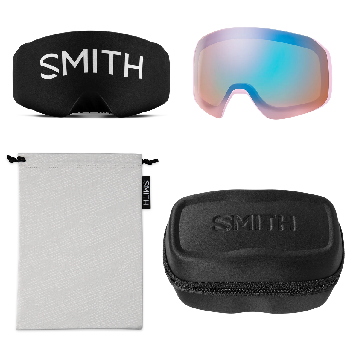 SMITH 4D Mag S Pink Frost Chromapop Sun Platinum Mirror/ Storm Blue Sensor Mirror