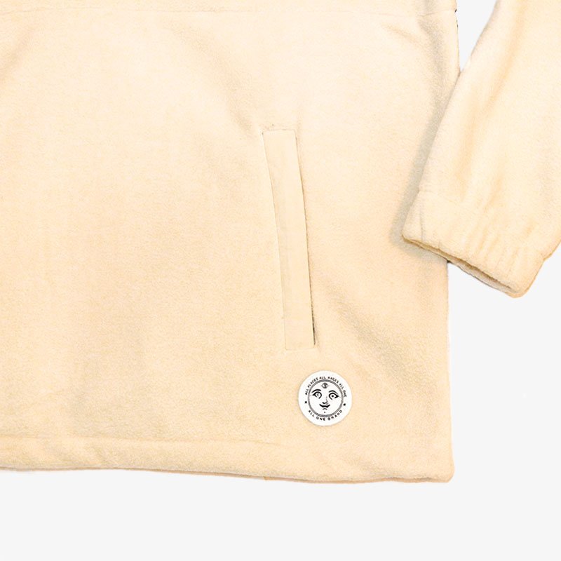 All One Brand Moonphases Half Zip Fleece Creme Lines Snow Boutique