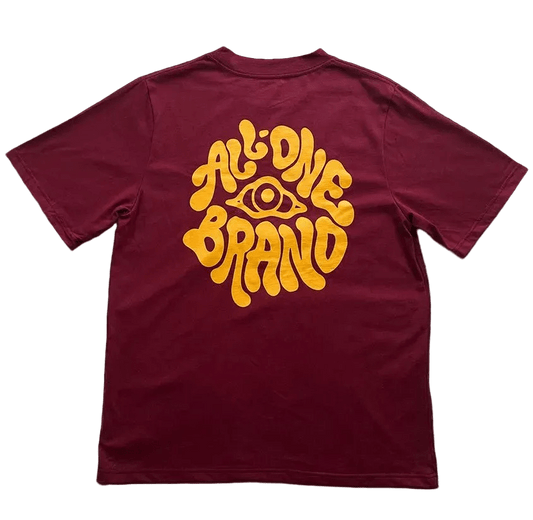 ALL ONE BRAND Psycheyelic Tee Burgundy - Lines Snow Boutique