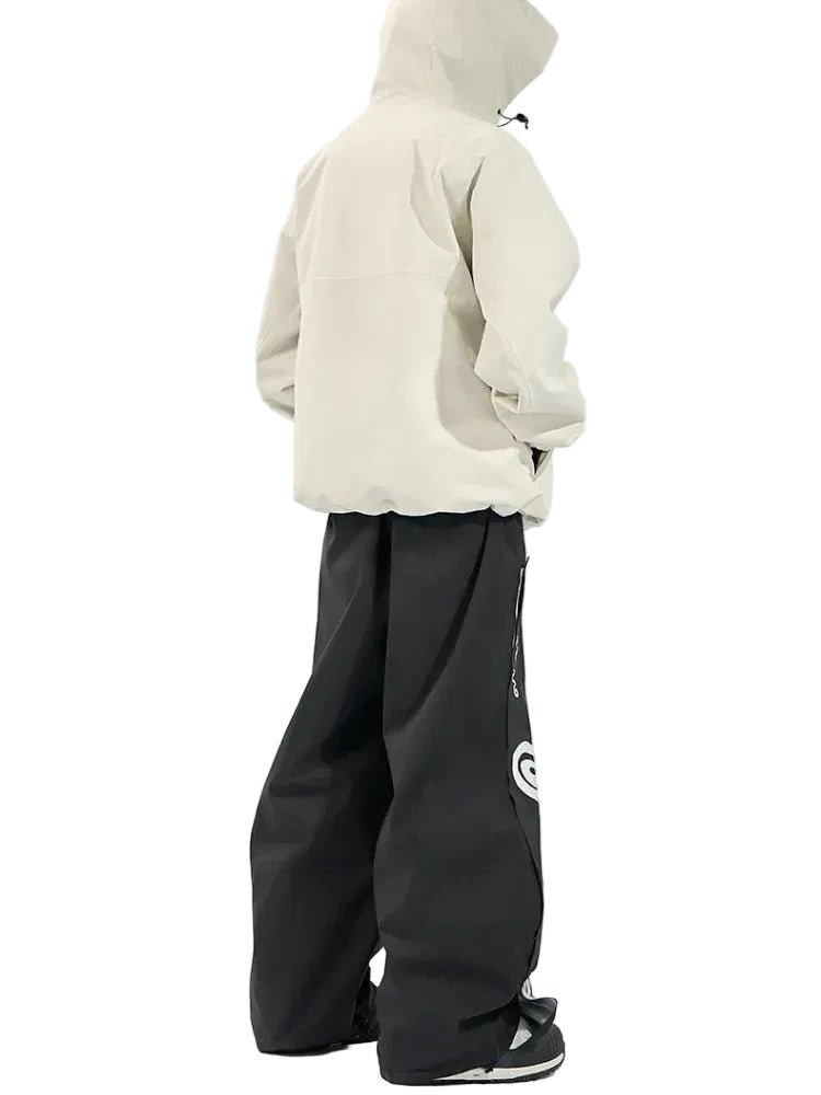 DOOREK Curved Baggy Pant Black - Lines Snow Boutique