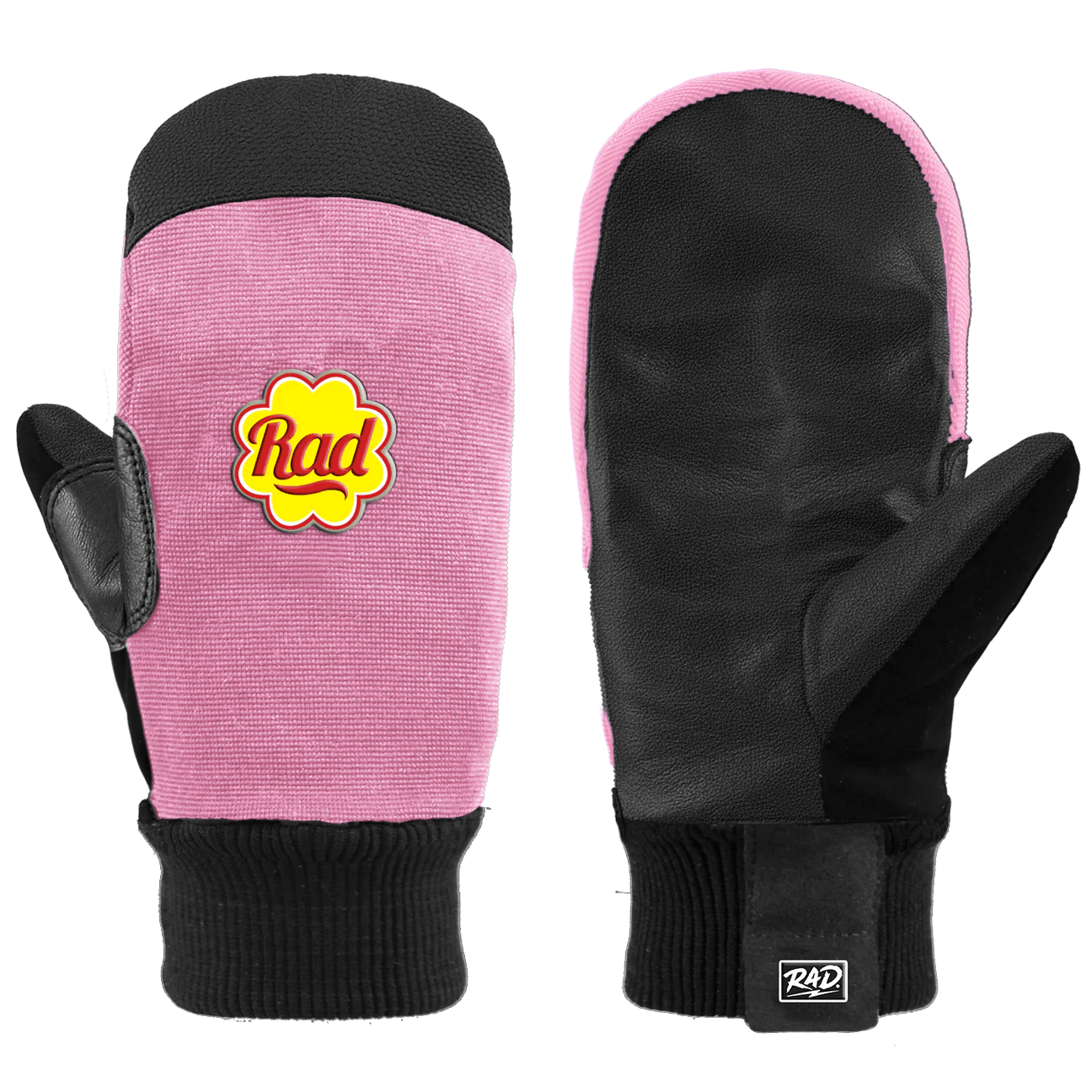 RAD The Crew Mitten Pink Lines Snow Boutique
