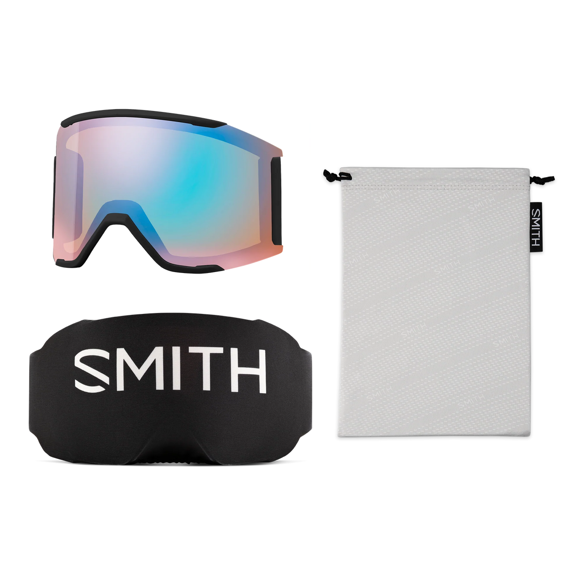 SMITH Squad Mag Black Chromapop Everyday Rose Gold Mirror/ Storm Rose Flash