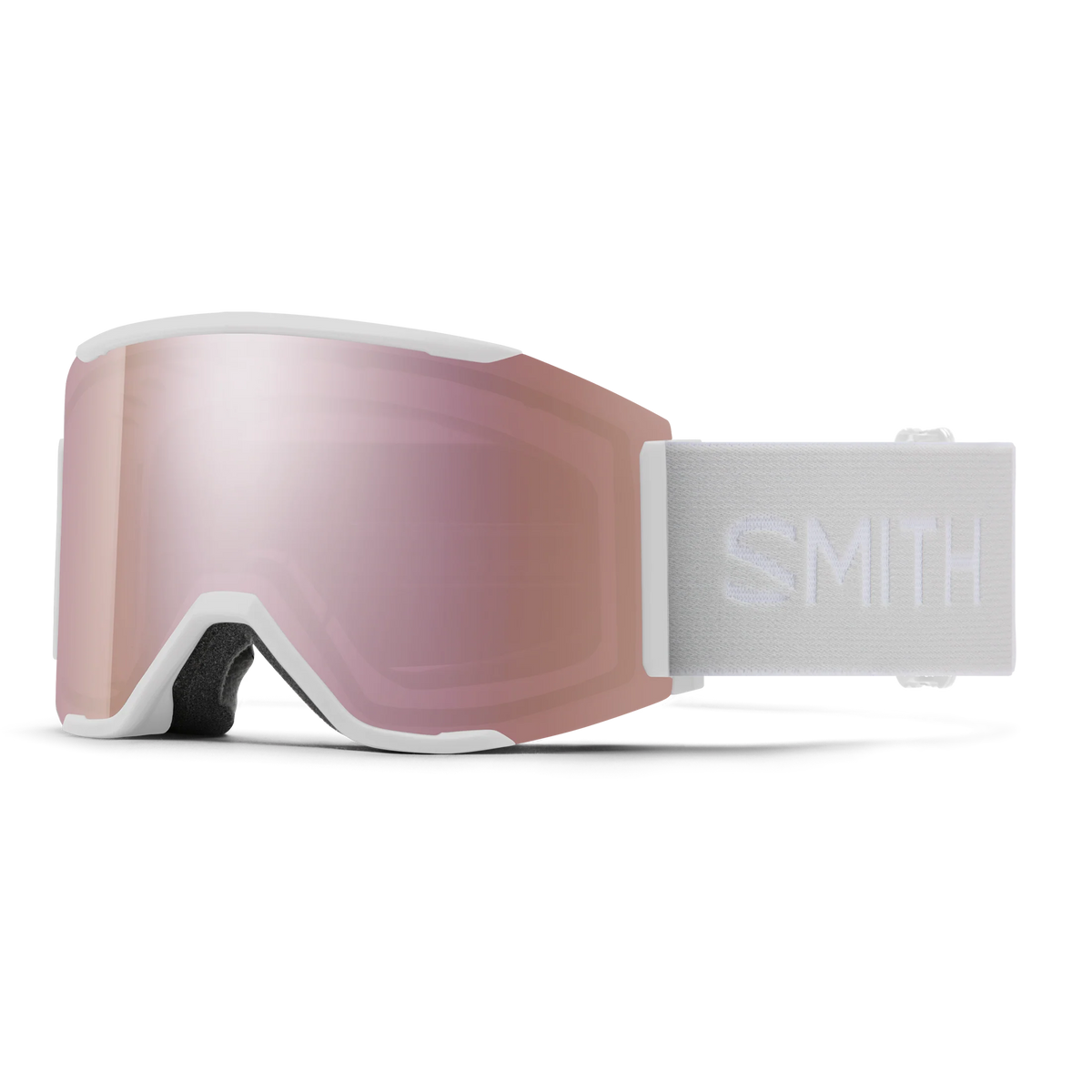 SMITH Squad Mag White Vapor Chromapop Everyday Rose Gold Mirror/ Storm Rose Flash