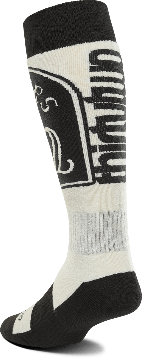 THIRTYTWO Diggers Merino Sock White/Black Lines Snow Boutique