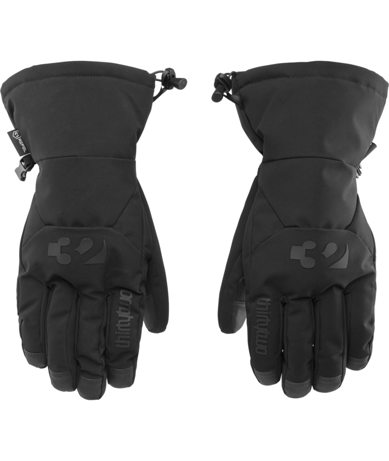 THIRTYTWO Lashed Glove Black/Black Lines Snow Boutique