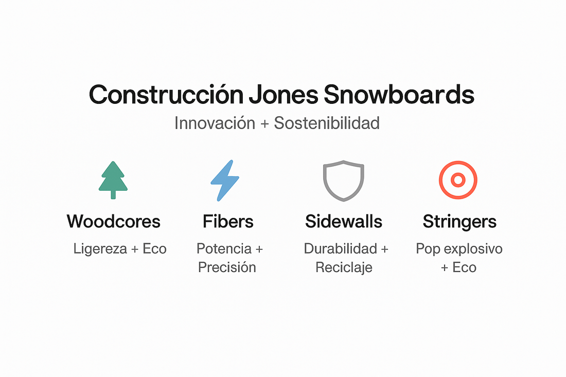 Construcción Jones Snowboards: innovación, rendimiento y sostenibilidad - Lines Snow Boutique