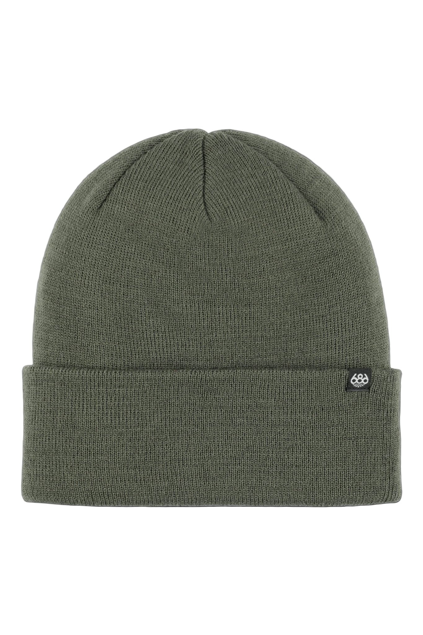 686 Stand Roll Up Beanie Green Lines Snow Boutique