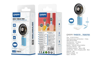 Mini Ventilador de Mesa YH0070