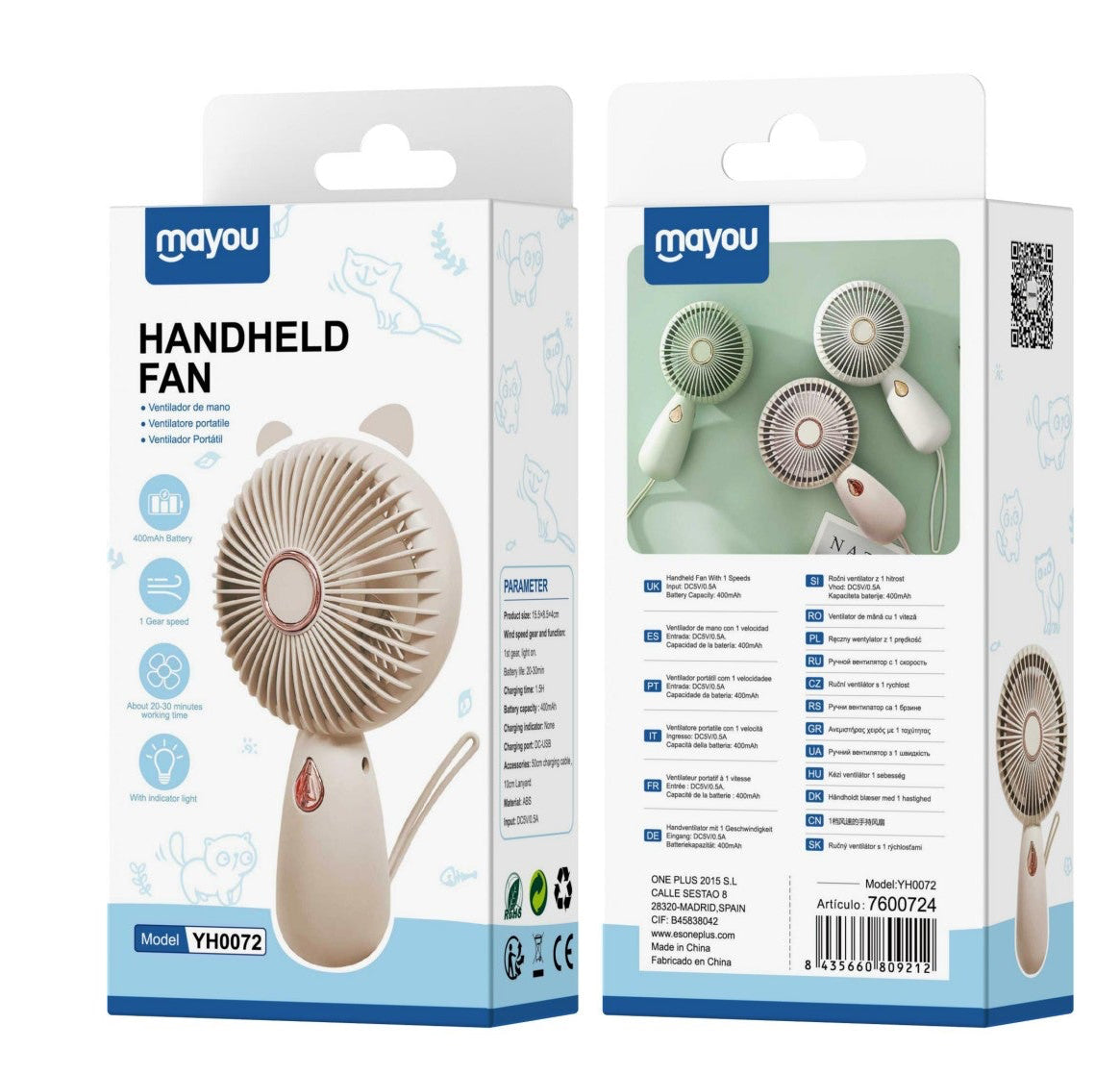 Mini Ventilador de Mano con Correa YH0072