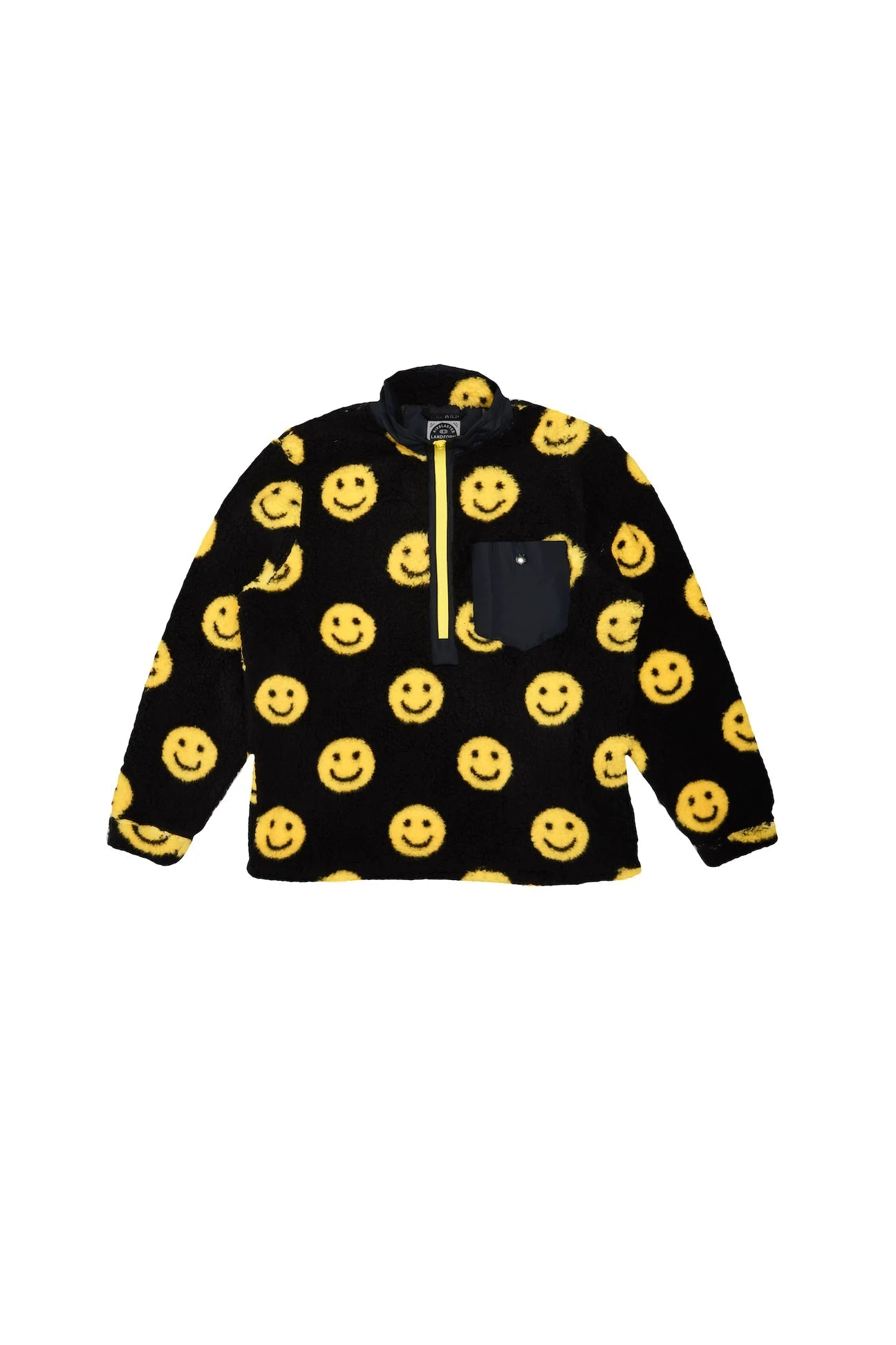 AIRBLASTER Sherpa Half Zip Big Yellow Smile Lines Snow Boutique