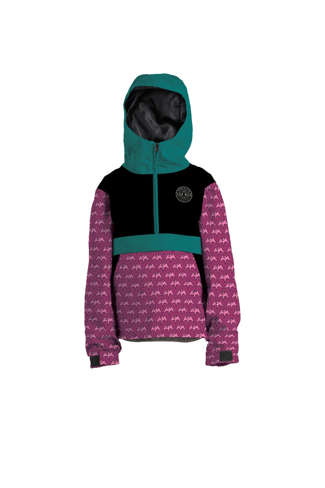 AIRBLASTER Youth Trenchover Magenta Terry Lines Snow Boutique