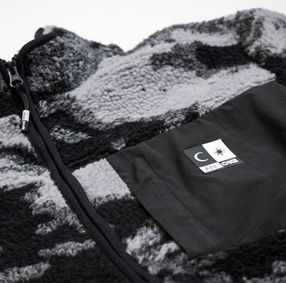 ALL ONE BRAND Jacket Polar Fleece Camo Black - Lines Snow Boutique