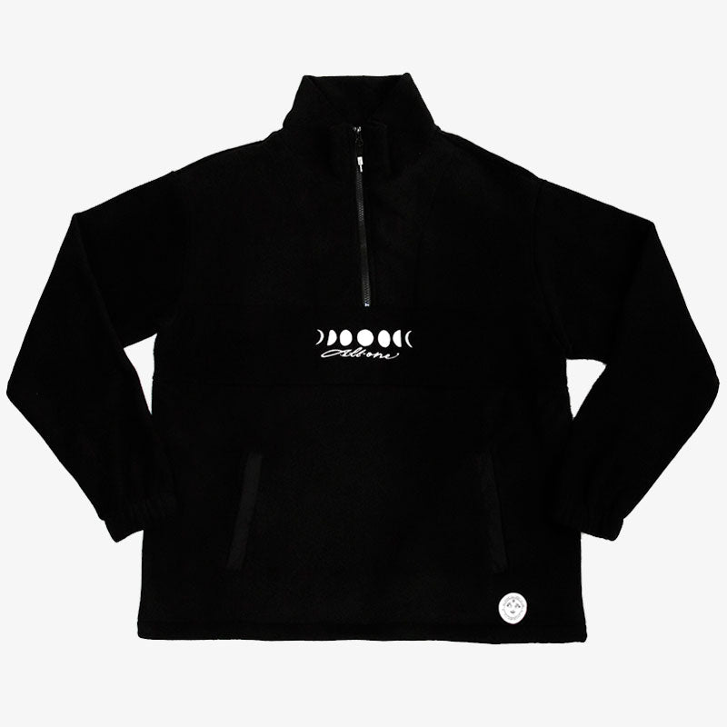 All One Brand Moonphases Half Zip Fleece Black - Lines Snow Boutique
