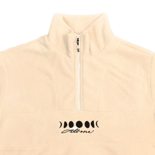 All One Brand Moonphases Half Zip Fleece Creme - Lines Snow Boutique