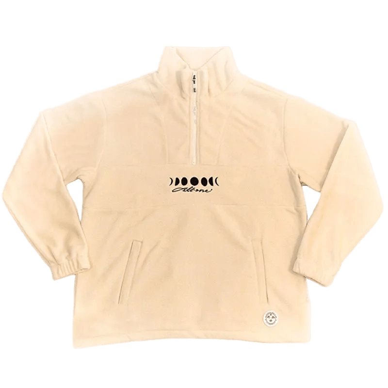 All One Brand Moonphases Half Zip Fleece Creme - Lines Snow Boutique