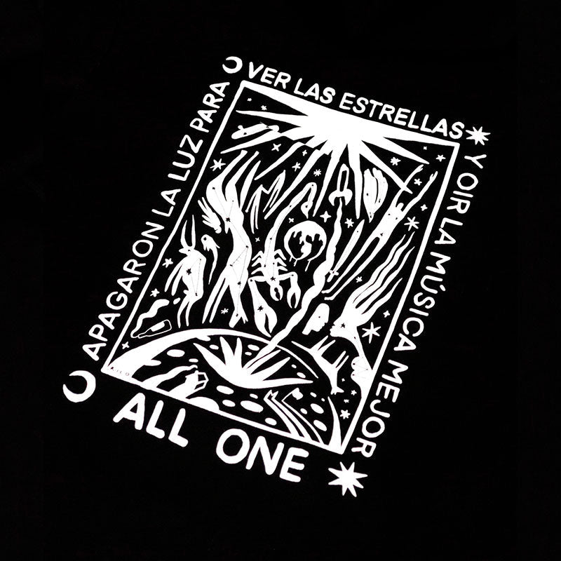 ALL ONE BRAND Ver Las Estrellas Hoodie RILO Collab Black - Lines Snow Boutique