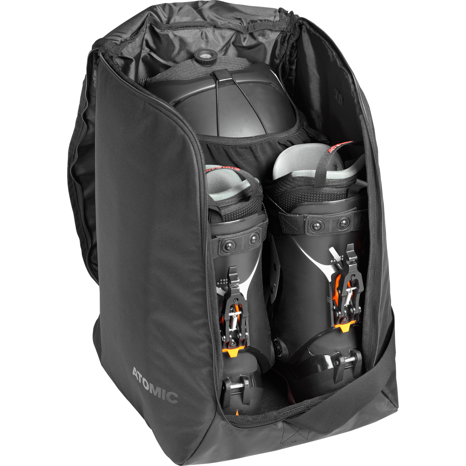 ATOMIC Boot & Helmet Bag Black Lines Snow Boutique