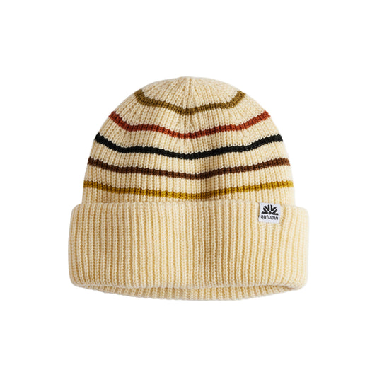 AUTUMN Beanie Retro Eggshell Lines Snow Boutique