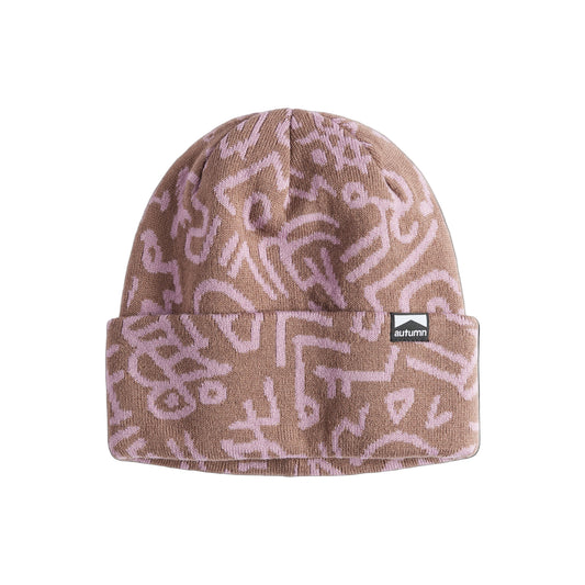 AUTUMN Beanie Soul Camo Dusty Pink Lines Snow Boutique