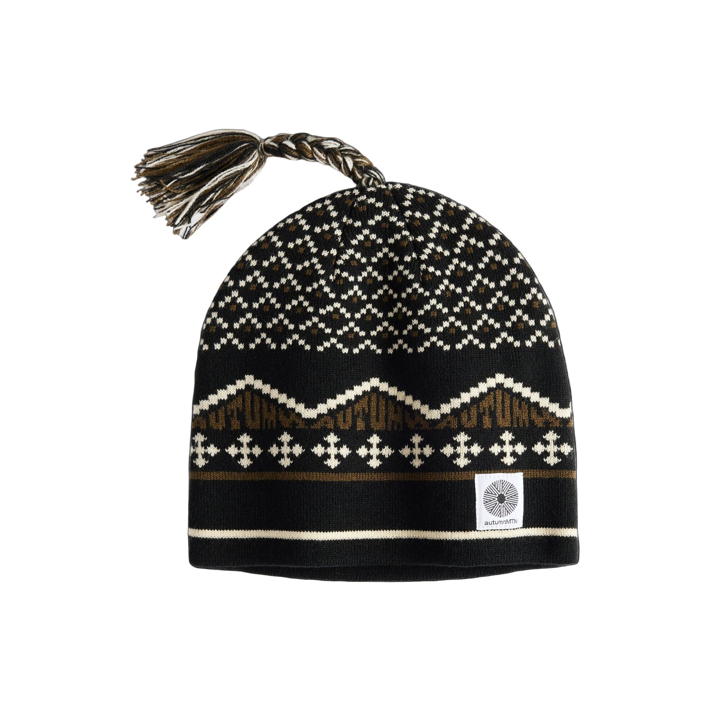 AUTUMN Beanie Tassle Black - Lines Snow Boutique