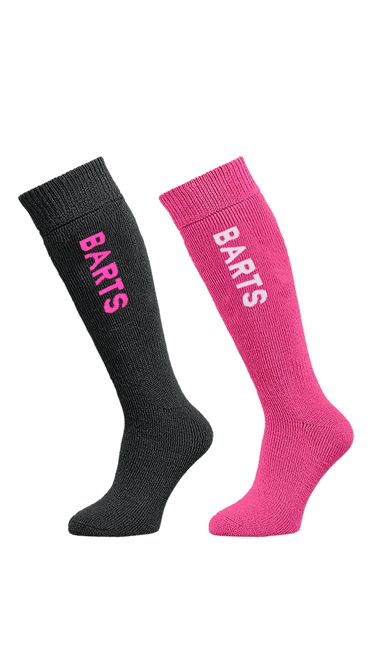 BARTS Basic Sock 2 Pack Kids Anthracite & Fuchsia Lines Snow Boutique