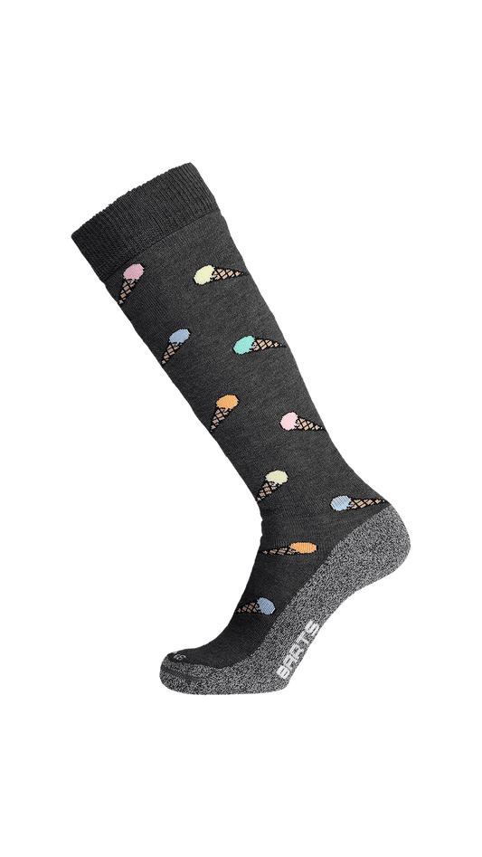BARTS Skisock Ice Cream Charcoal Lines Snow Boutique