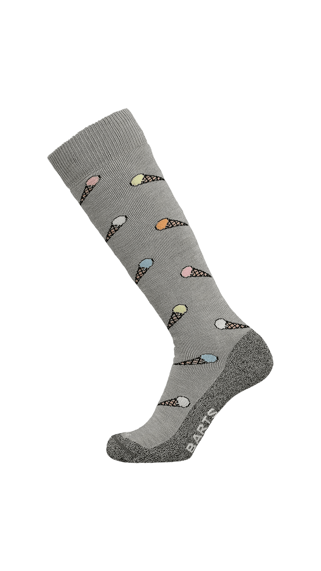 BARTS Skisock Ice Cream Heather Grey Lines Snow Boutique