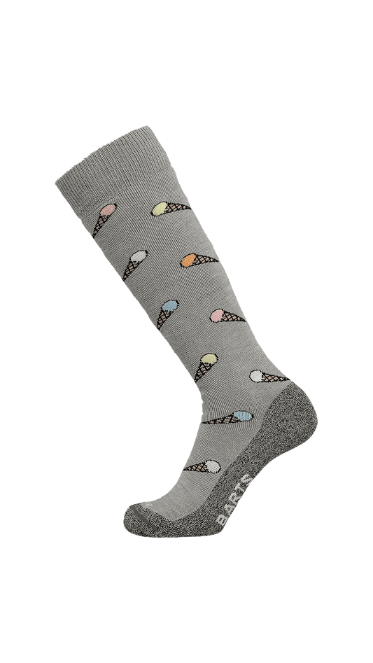 BARTS Skisock Ice Cream Heather Grey Lines Snow Boutique