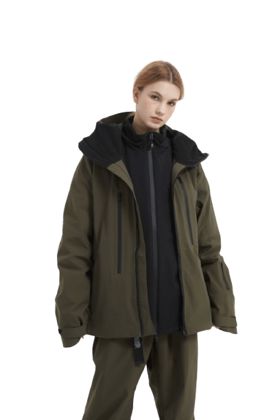 DOOREK 3L Jacket Olive Green Lines Snow Boutique