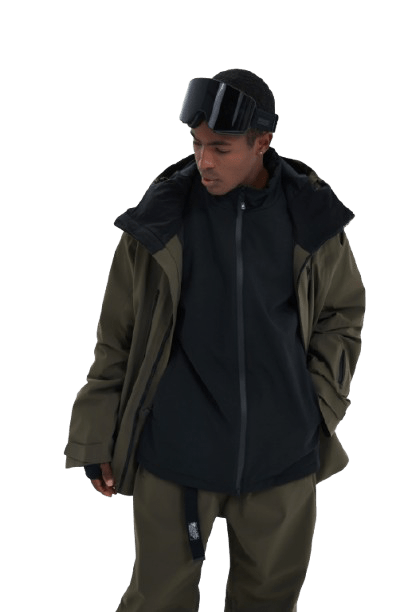 DOOREK 3L Jacket Olive Green Lines Snow Boutique