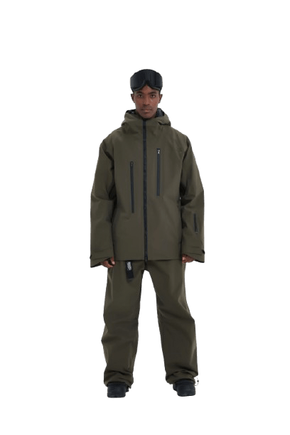 DOOREK 3L Jacket Olive Green Lines Snow Boutique