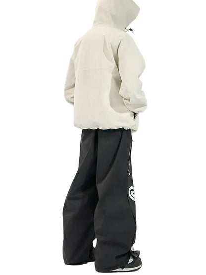 DOOREK Curved Baggy Pant Black - Lines Snow Boutique