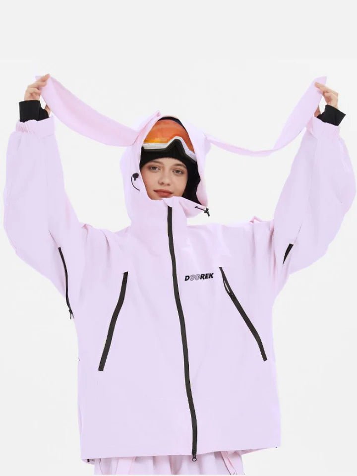 DOOREK Rabbit Jacket Light Pink Lines Snow Boutique