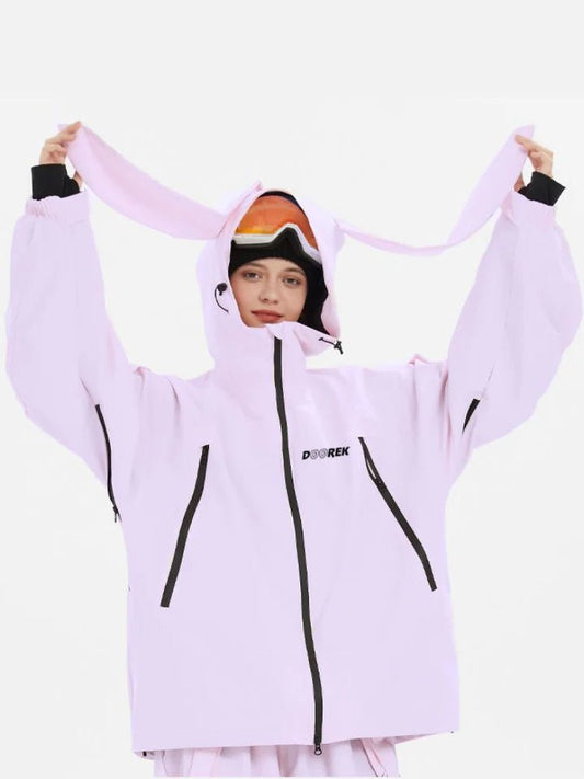 DOOREK Rabbit Jacket Light Pink Lines Snow Boutique