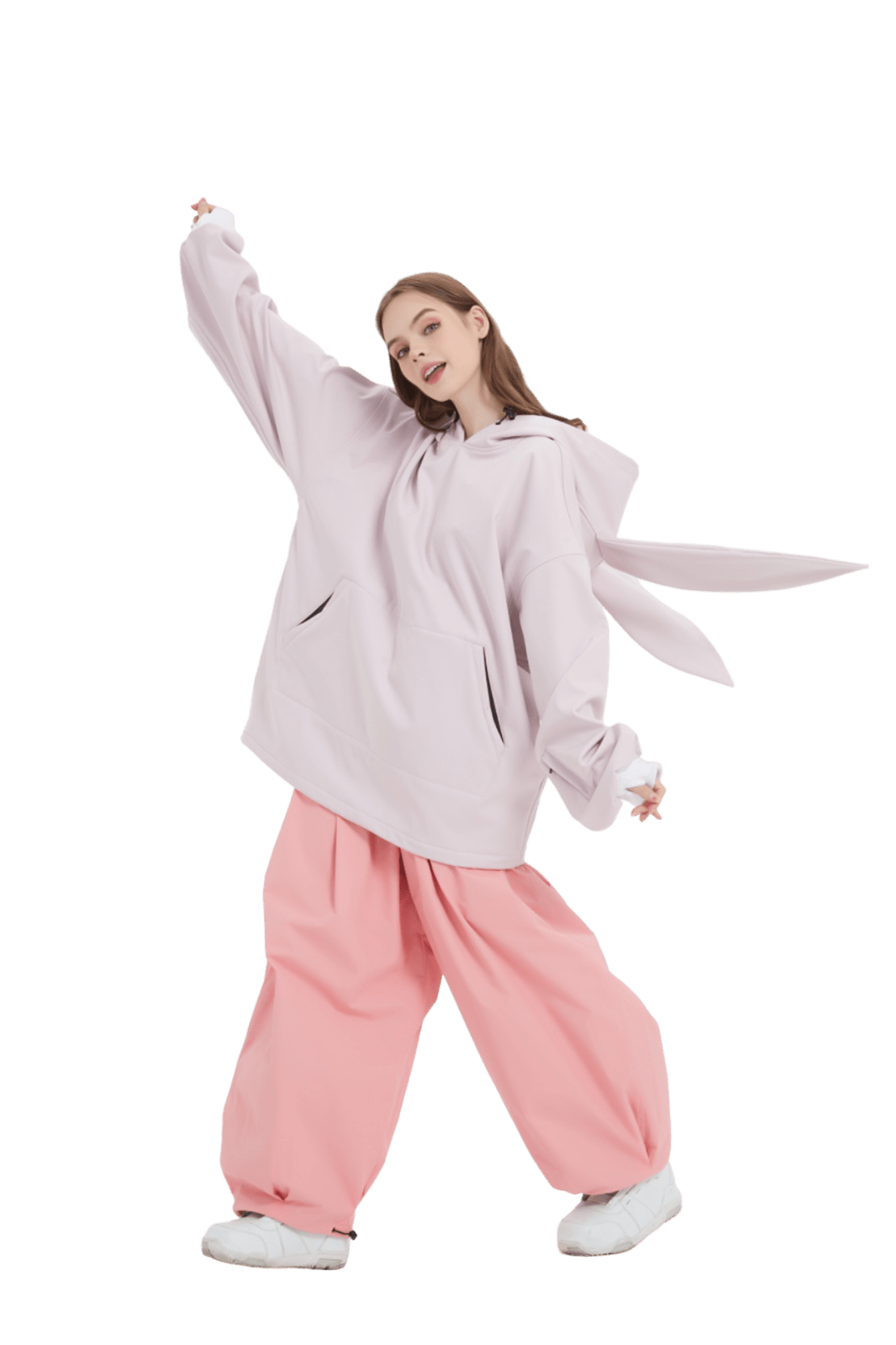 DOOREK Rabbit Sweatshirt Pink Lines Snow Boutique