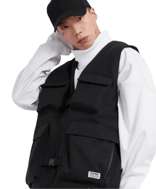 DOOREK Vest Black Lines Snow Boutique