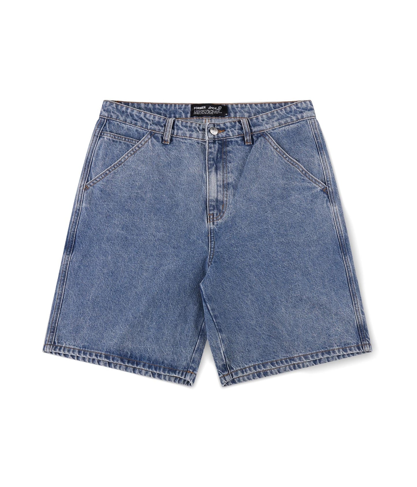 FORMER Reynolds 21'' Denim Walkshort Mid Blue - Lines Snow Boutique