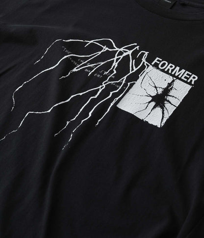 FORMER Scrawl T-Shirt Washed Black Lines Snow Boutique