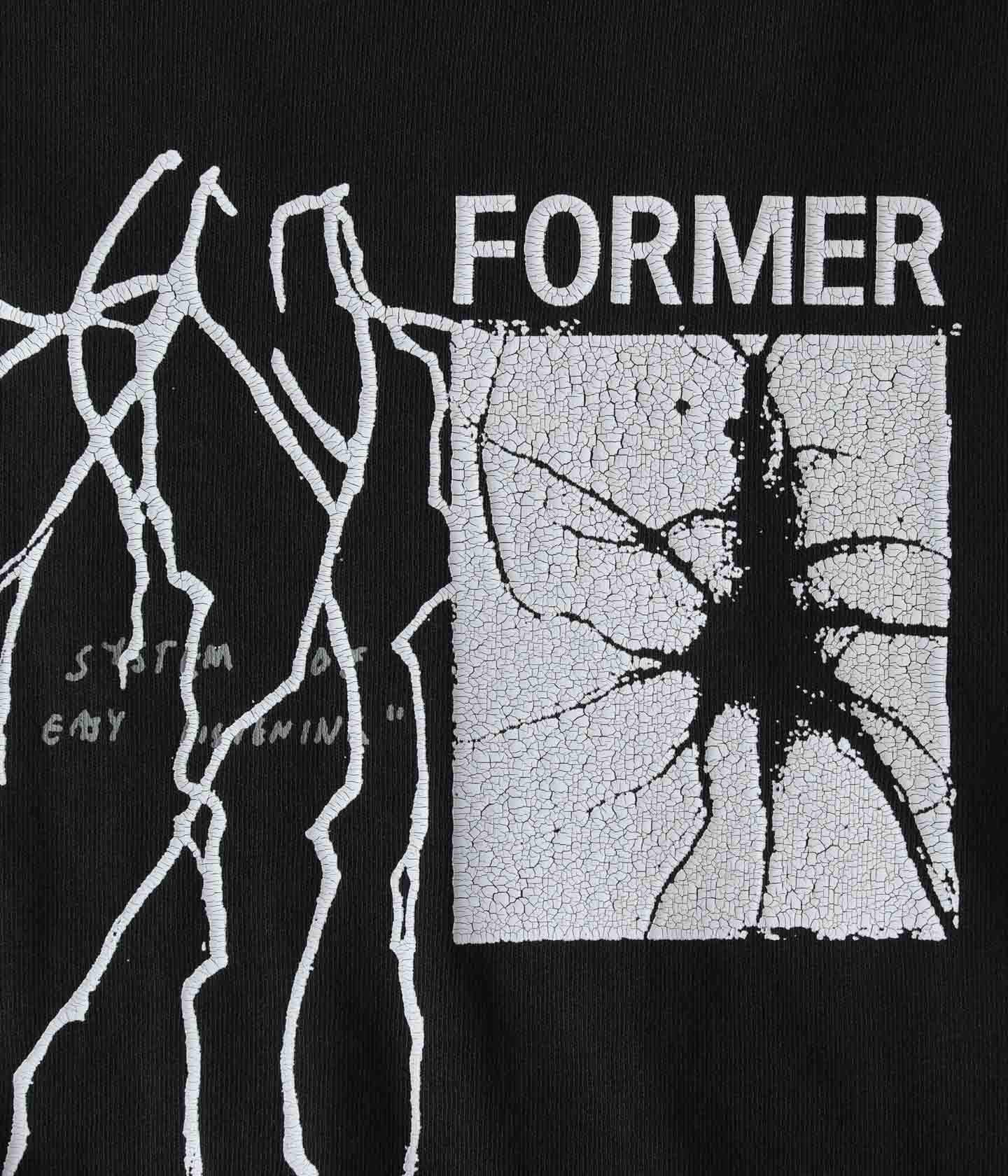 FORMER Scrawl T-Shirt Washed Black Lines Snow Boutique