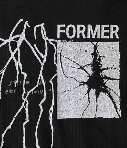 FORMER Scrawl T-Shirt Washed Black Lines Snow Boutique