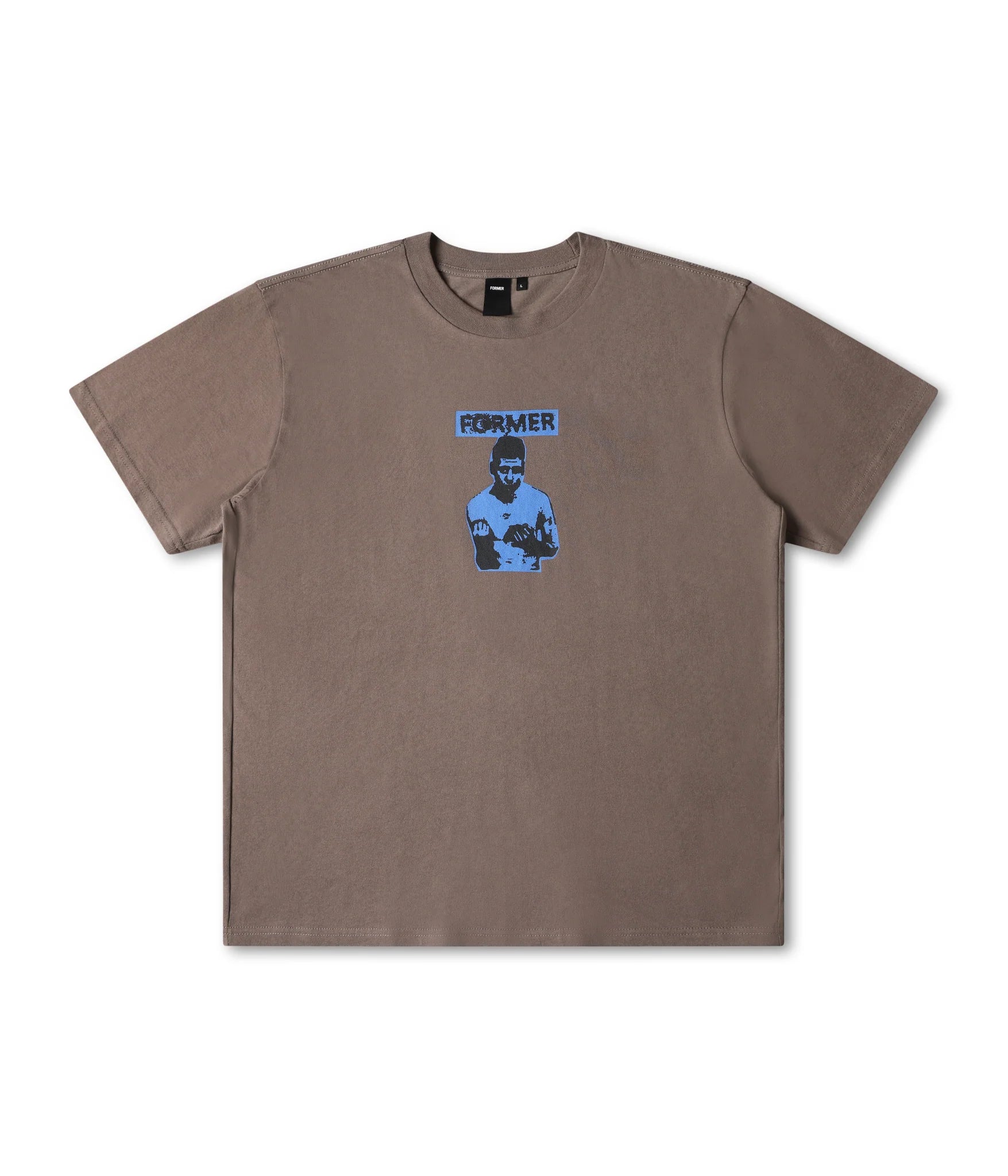FORMER Undisturbed T-Shirt Taupe Lines Snow Boutique