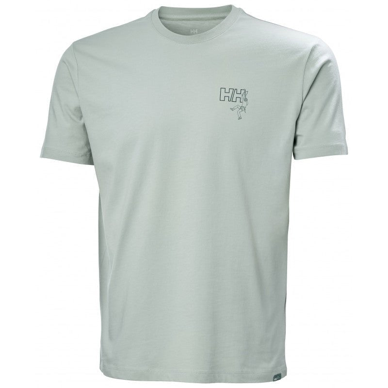HELLY HANSEN F2F Cotton Tee Green Mist Lines Snow Boutique