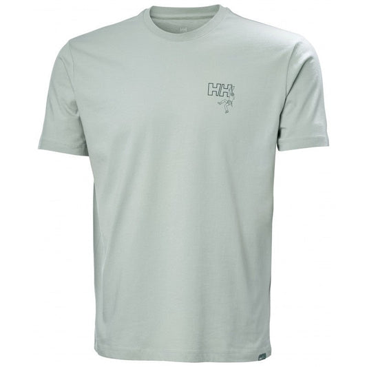 HELLY HANSEN F2F Cotton Tee Green Mist Lines Snow Boutique