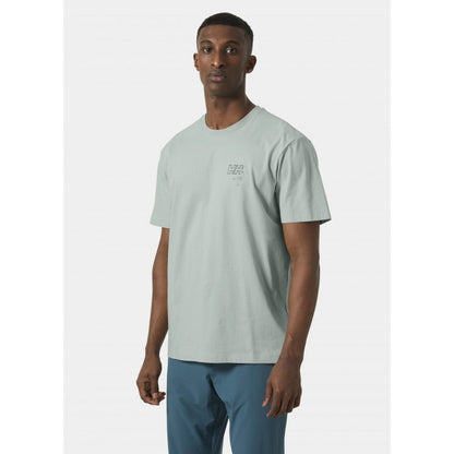 HELLY HANSEN F2F Cotton Tee Green Mist Lines Snow Boutique