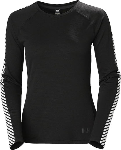 HELLY HANSEN W Lifa Active Stripe Crew Black Lines Snow Boutique