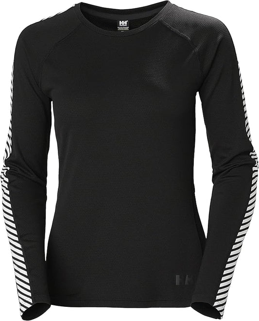 HELLY HANSEN W Lifa Active Stripe Crew Black Lines Snow Boutique