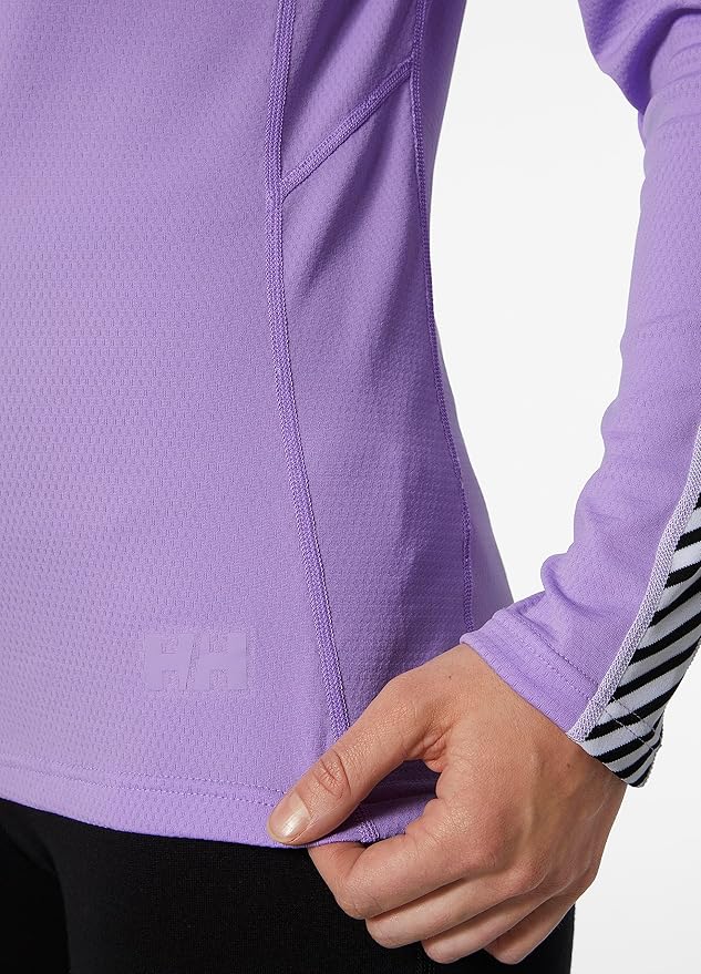 HELLY HANSEN W Lifa Active Stripe Crew Purple Lines Snow Boutique