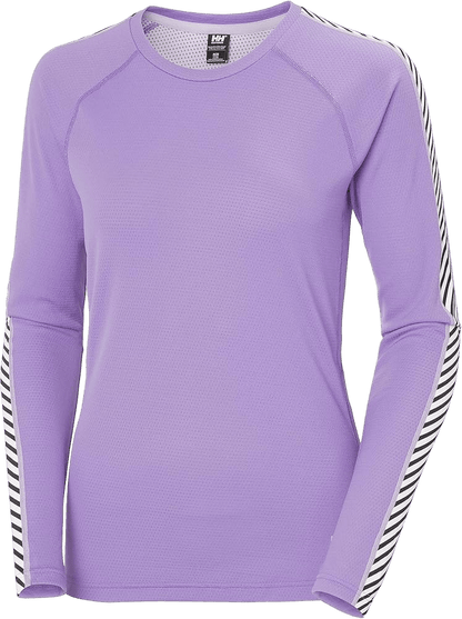 HELLY HANSEN W Lifa Active Stripe Crew Purple - Lines Snow Boutique