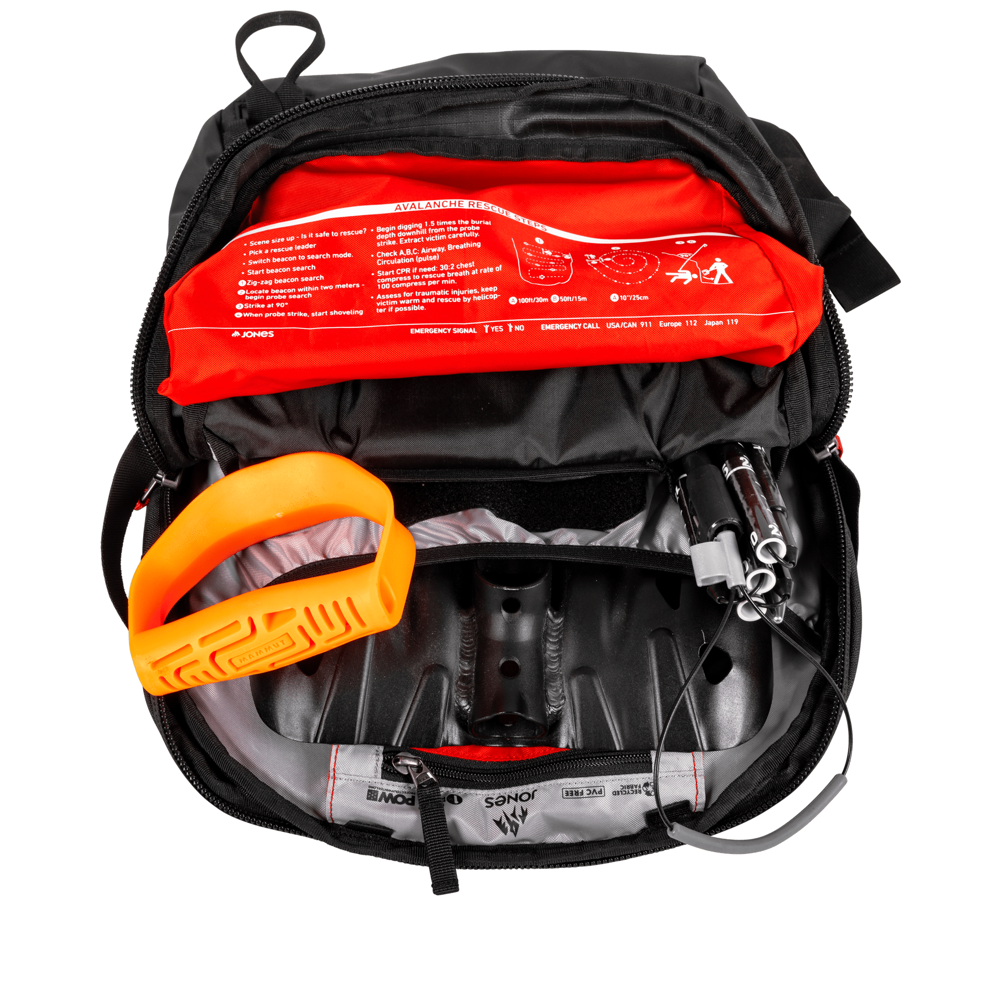 JONES Bag Deeper 19L Stealth Black Os Lines Snow Boutique